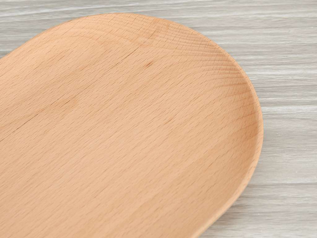 Khay oval gỗ beech Thanh Tú 16 x 30cm 2