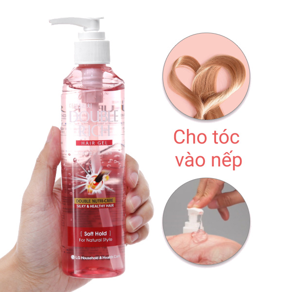 Gel dưỡng tóc Double Rich tạo kiểu giữ nếp tự nhiên 250ml