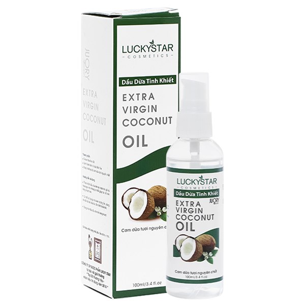 Dầu dừa tinh khiết LuckyStar giúp tóc bóng mượt, giảm gàu chai 100ml