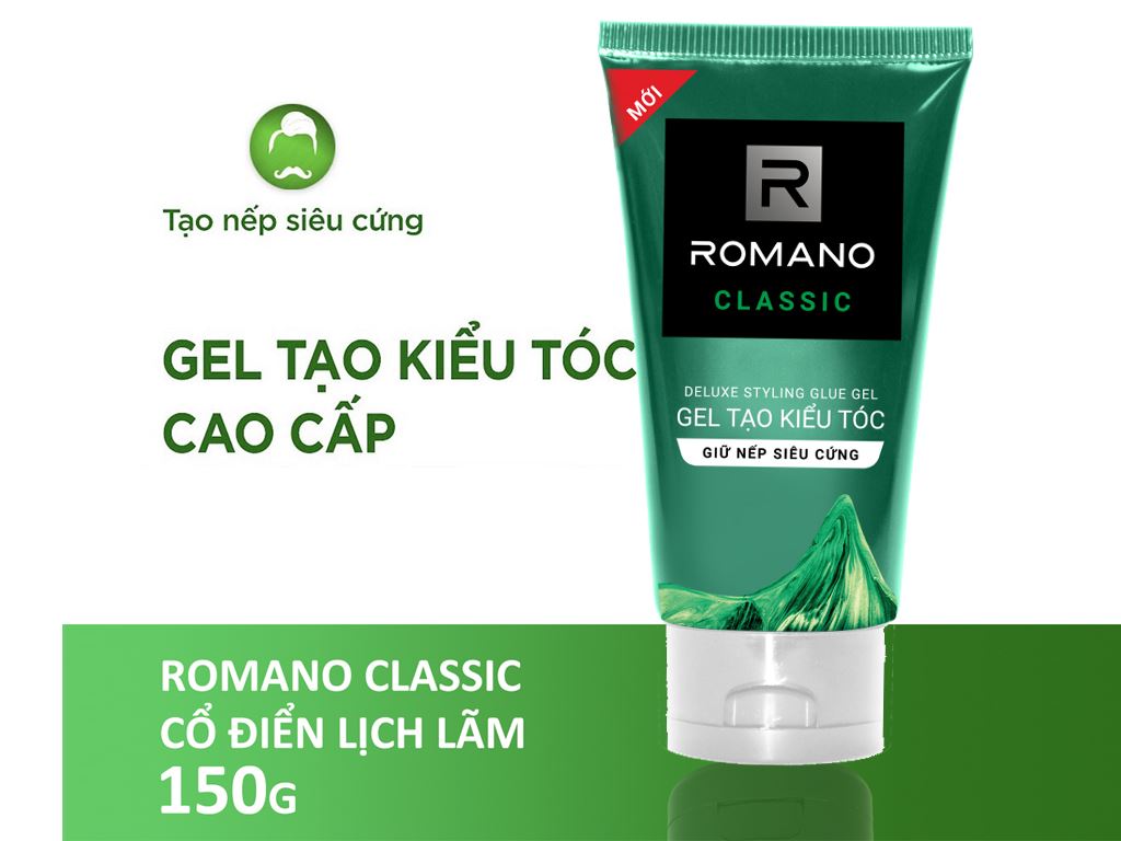 Gel vuốt tóc Romano Classic Siêu cứng 150g Mẫu mới suushop cam kết 100  chính hãng  Shopee Việt Nam