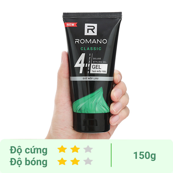 Gel vuốt tóc giữ nếp lâu Romano Classic 150g