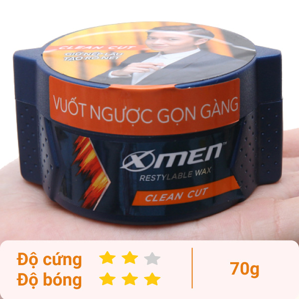 Sáp vuốt tóc nếp cứng X-Men Clean Cut 70g
