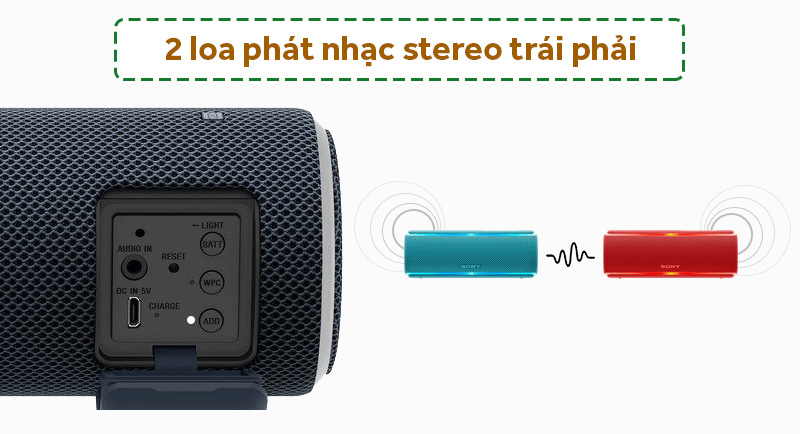 Kết nối 2 loa tạo hiệu ứng Stereo - Loa Bluetooth Sony SRS-XB21