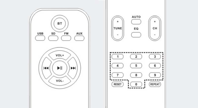 Loa vi tính 2.1 Enkor E900 Bạc - Remote đi kèm