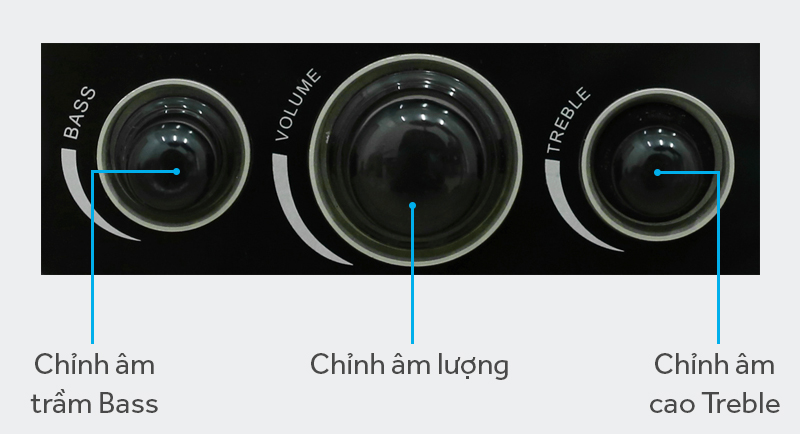 Loa vi tính 2.1 Enkor V2720 Gold Loa vi tính 2.1 Enkor V2720 Gold - nút chỉnh âm thanh