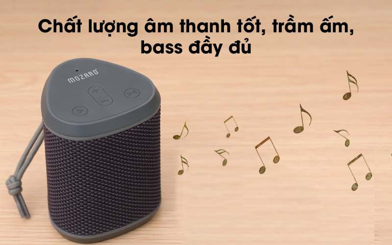 Loa Bluetooth Mozard Y550 Xám cho chất lượng âm thanh tốt