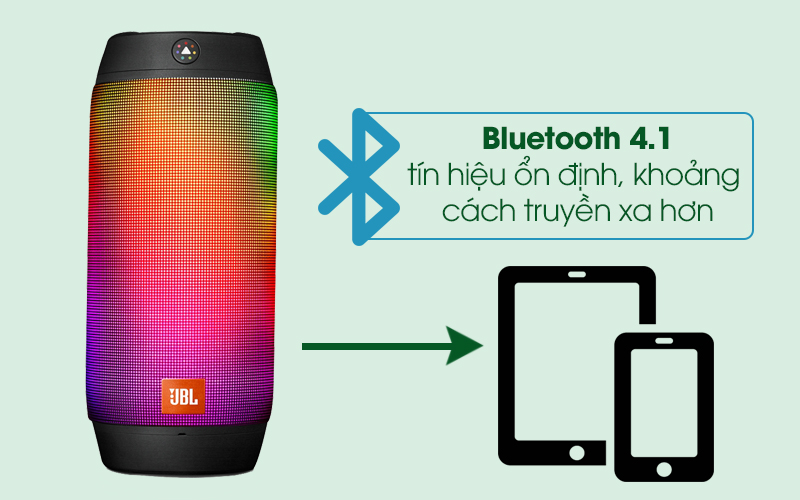 Loa Bluetooth JBL PULSE2BLKAS đen có công nghệ Bluetooth 4.1