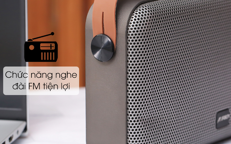 Loa Bluetooth Fenda W19 Nâu có thể nghe đài FM