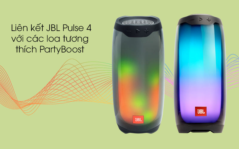 Có thể liên kết các loa với nhau - Loa Bluetooth JBL Pulse 4 Đen