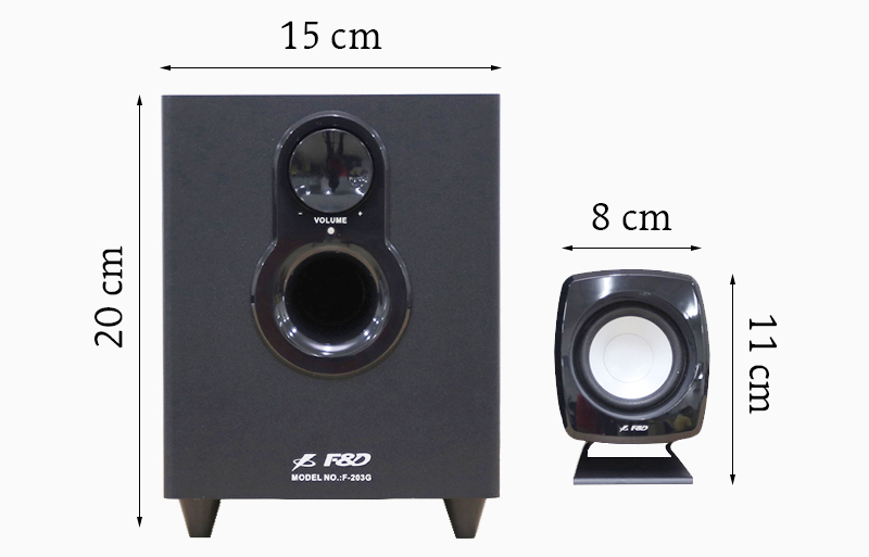 Loa vi tính Fenda F203G - Thiết kế nhỏ gọn, tinh tế