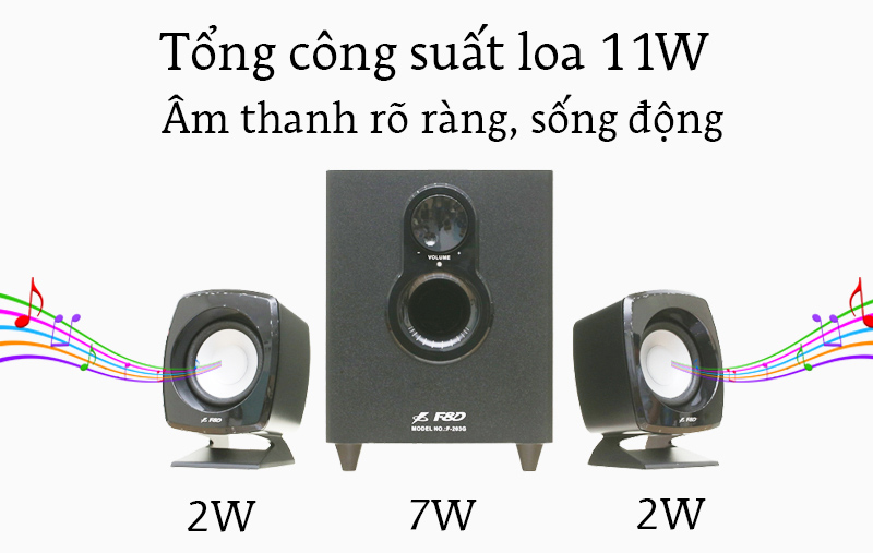 Loa vi tính Fenda F203G - Âm thanh sống động