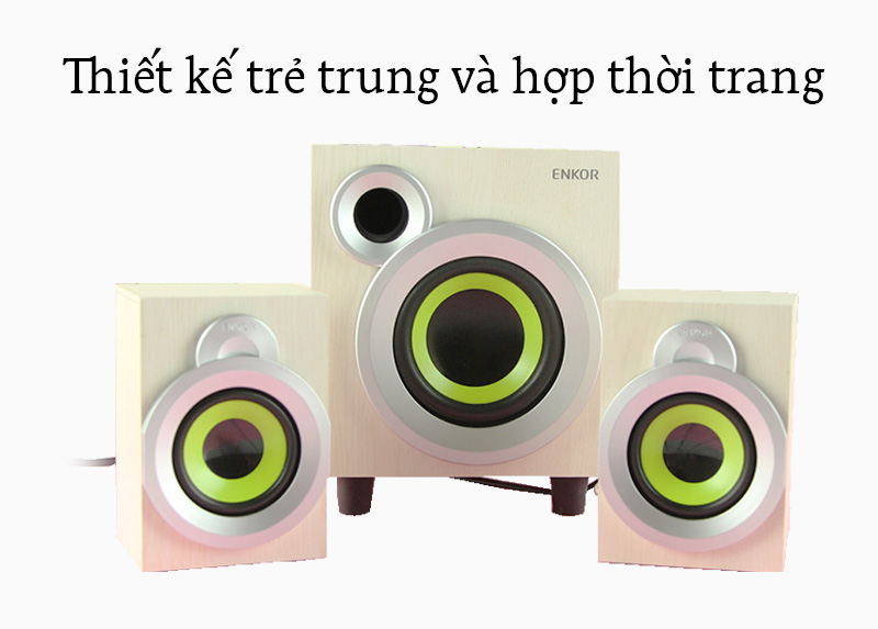 Loa Vi Tính Enkor E300PLUS - Thiết kế hợp thời trang