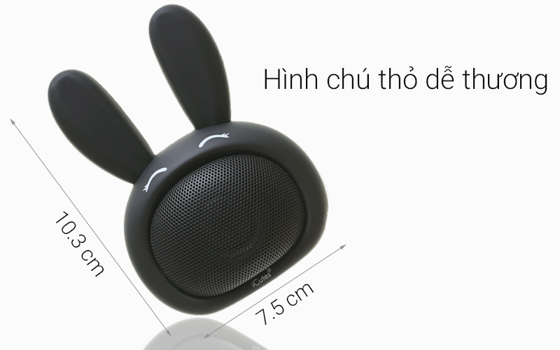 Loa Bluetooth iCutes MB-M815 Thỏ Đen - Kiểu dáng đẹp mắt Loa Bluetooth iCutes MB-M815 Thỏ Đen - Kiểu dáng đẹp mắt