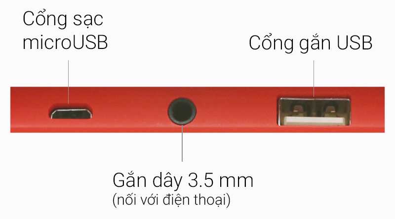 Loa Bluetooth 6000mAH JBL Charge 2 Plus - Các nút ấn và jack cắm trên loa Bluetooth JBL Charge 2 Plus