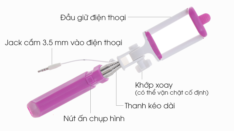 Gậy chụp ảnh Mini Osmia OW3 - Các chi tiết trên thân gậy chụp ảnh Mini Osmia OW3 Gậy chụp ảnh Mini Osmia OW3 - Các chi tiết trên thân gậy chụp ảnh Mini Osmia OW3