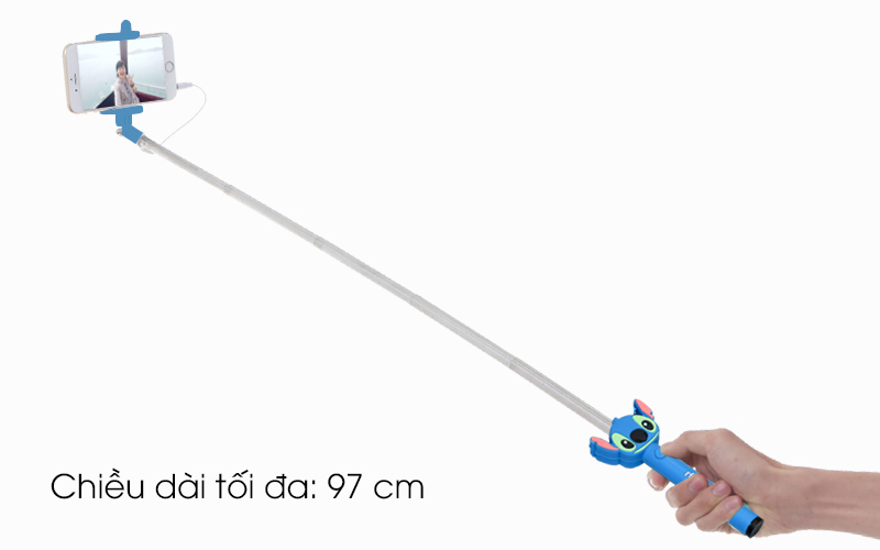 Gậy chụp ảnh Xmobile Hình Stitch CSA004 - Chiều dài gậy lên đến 97 cm Gậy chụp ảnh Xmobile Hình Stitch CSA004 - Chiều dài gậy lên đến 97 cm