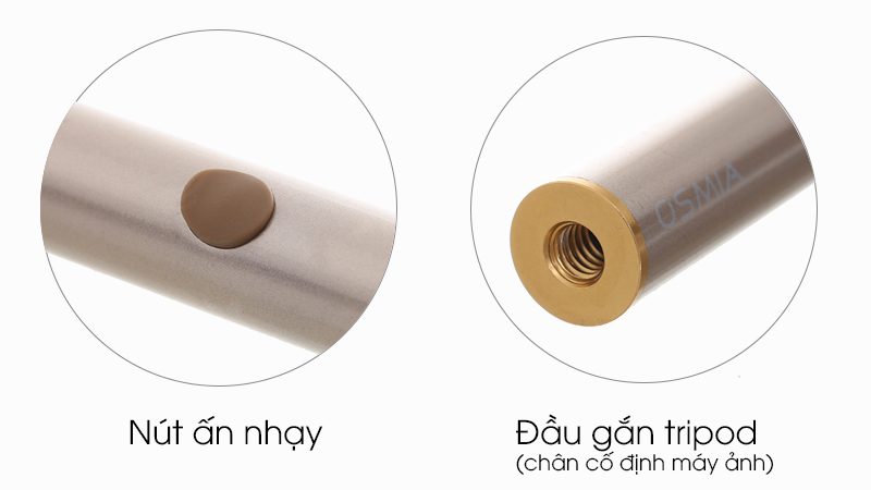 Gậy chụp ảnh Osmia OW5 - Nút ấn nhanh nhạy, dùng được cho iOS, Android Gậy chụp ảnh Osmia OW5 - Nút ấn nhanh nhạy, dùng được cho iOS, Android