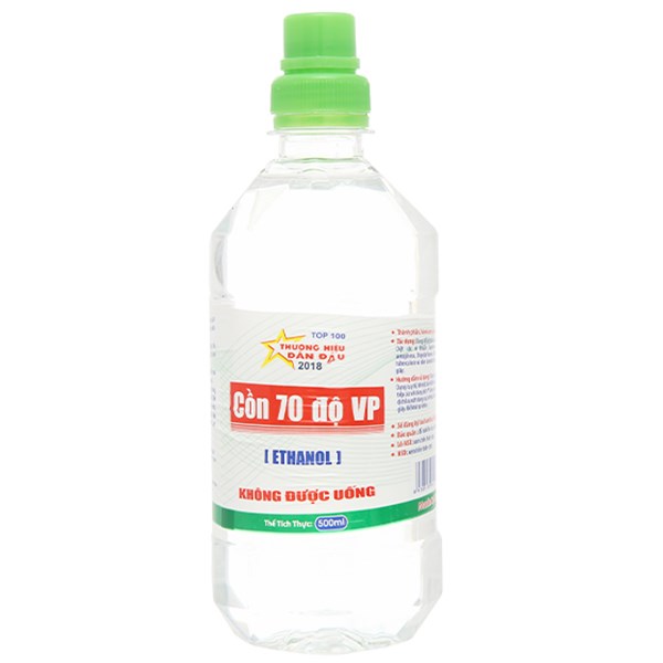 Cồn 70 độ VP sát khuẩn bề mặt chai 500ml