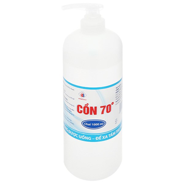 Cồn 70 độ Domesco sát trùng ngoài da chai 1000ml