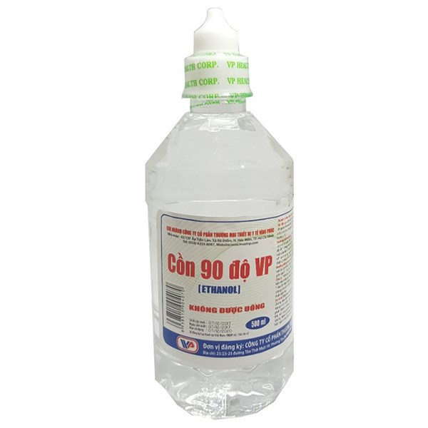 Cồn 90 độ VP sát khuẩn bề mặt chai 500ml