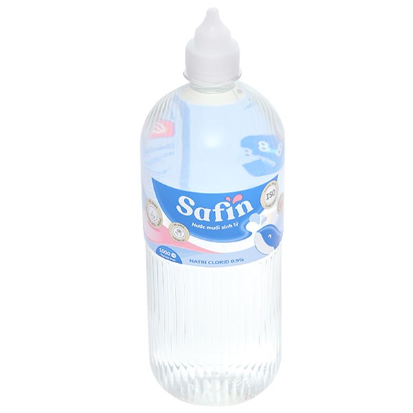 Nước muối Safin sát khuẩn, súc miệng chai 1000ml