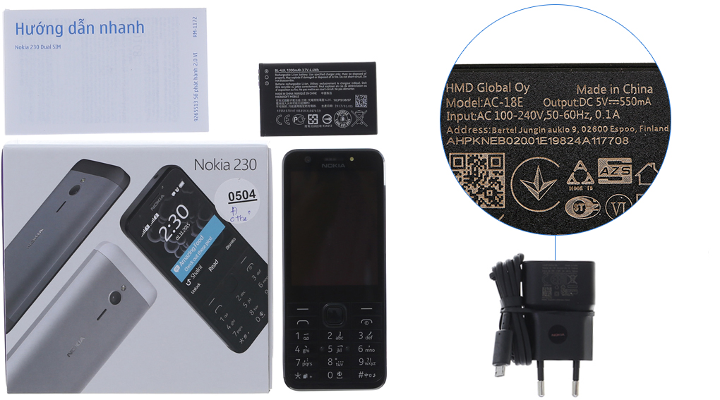 Bộ sản phẩm gồm: Hộp, Pin, Sách hướng dẫn, Sạc liền cáp MicroUSB