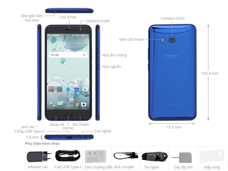 Htc U 11 - Chính Hãng, Có Trả Góp | Điện Máy Xanh.Com