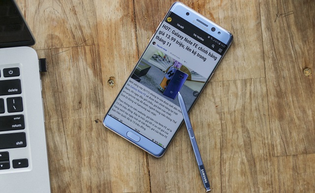 Bút SPen trên điện thoại Samsung Galaxy Note FE