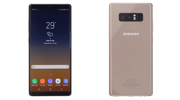 Điện thoại Samsung Galaxy Note 8 Màu Vàng đồng
