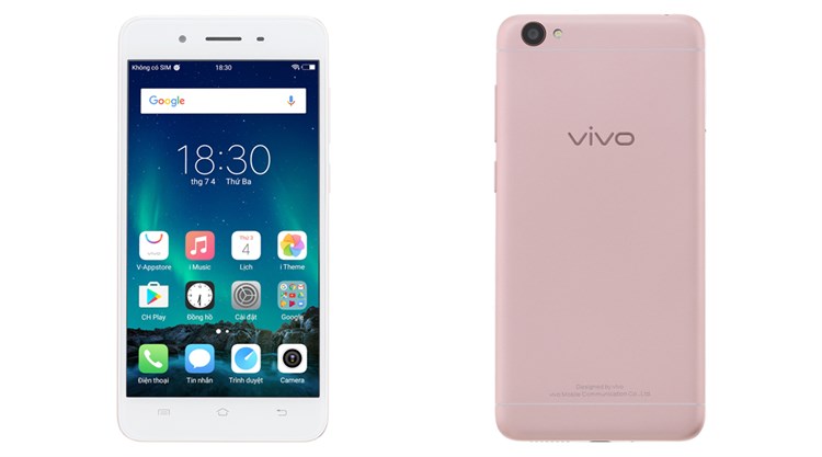 Điện thoại Vivo Y55s Màu Vàng Hồng