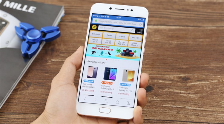 Điện thoại Vivo V5s Màu Vàng Hồng