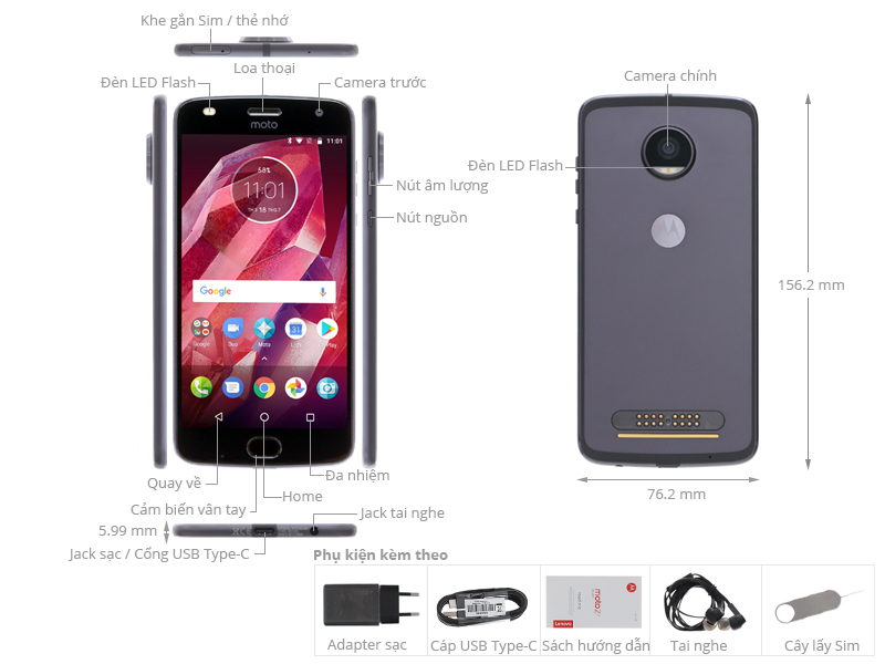 Motorola Moto Z2 Play Chính hãng - Thiết kế mới - Cấu hình khủng Motorola Moto Z2 Play Chính hãng - Thiết kế mới - Cấu hình khủng