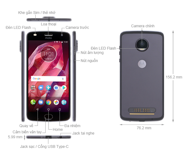 Motorola Moto Z2 Play Chính hãng - Thiết kế mới - Cấu hình khủng