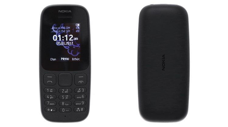 Điện thoại Nokia 105 Dual Sim (2017) Màu Đen