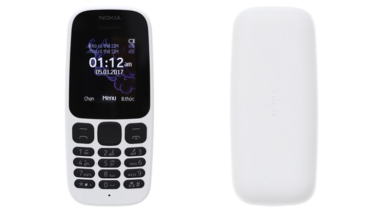 Điện thoại Nokia 105 Dual Sim (2017) Màu Trắng