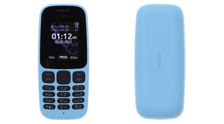 Điện thoại Nokia 105 Dual Sim (2017) Màu Xanh Dương