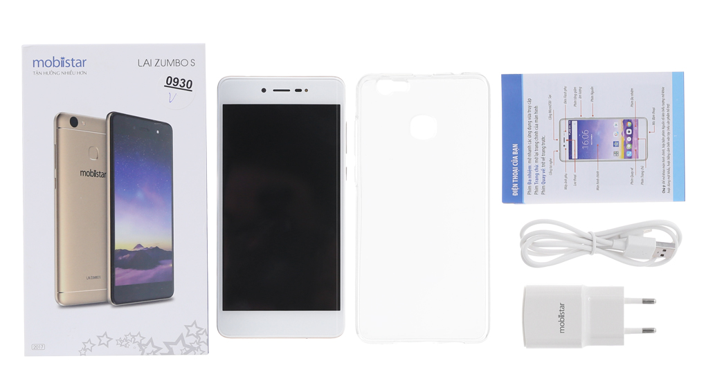 Bộ sản phẩm gồm: Hộp, Pin, Sách hướng dẫn, Cáp, Ốp lưng