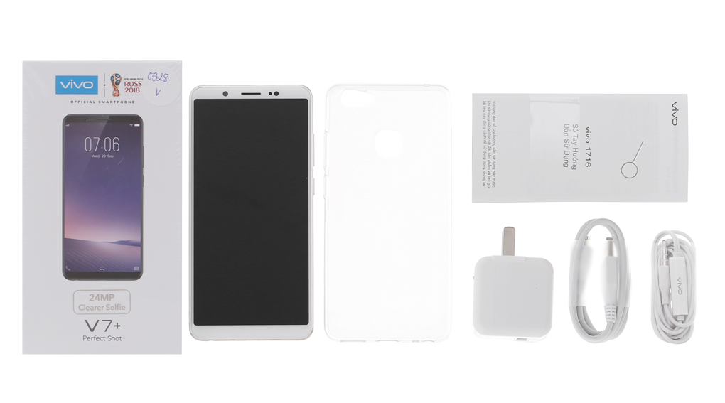 Bộ sản phẩm gồm: Hộp, Tai nghe, Sách hướng dẫn, Cáp, Cây lấy sim, Ốp lưng