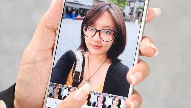 Chụp selfie trên điện thoại Samsung Galaxy J7 Plus