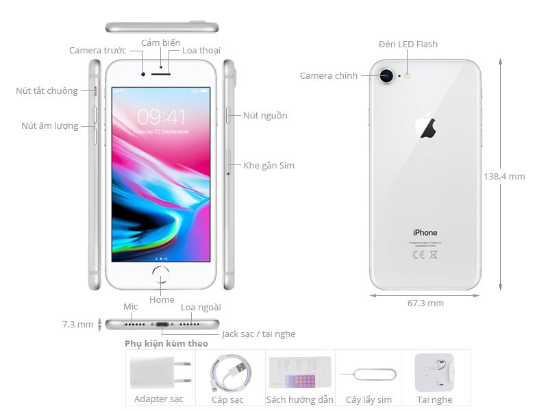 iPhone 8 Cũ 64Gb | Giá Rẻ, Nguyên Bản, Không Cấn Xước