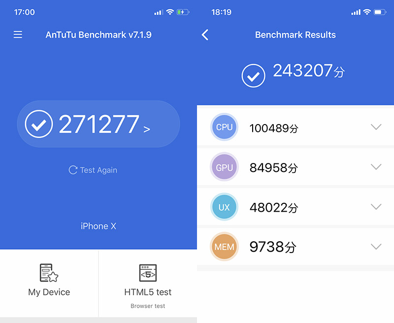 Điểm Antutu Benchmark trên Iphone X