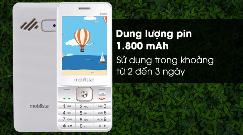 Điện thoại Mobiistar B821 Trắng