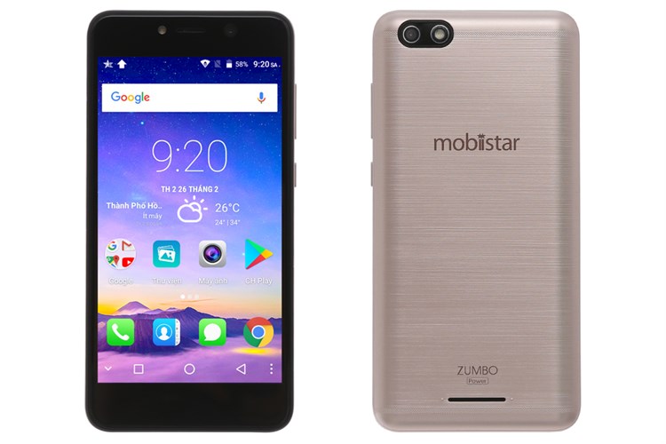 Điện thoại Mobiistar Zumbo Power Màu Vàng đồng