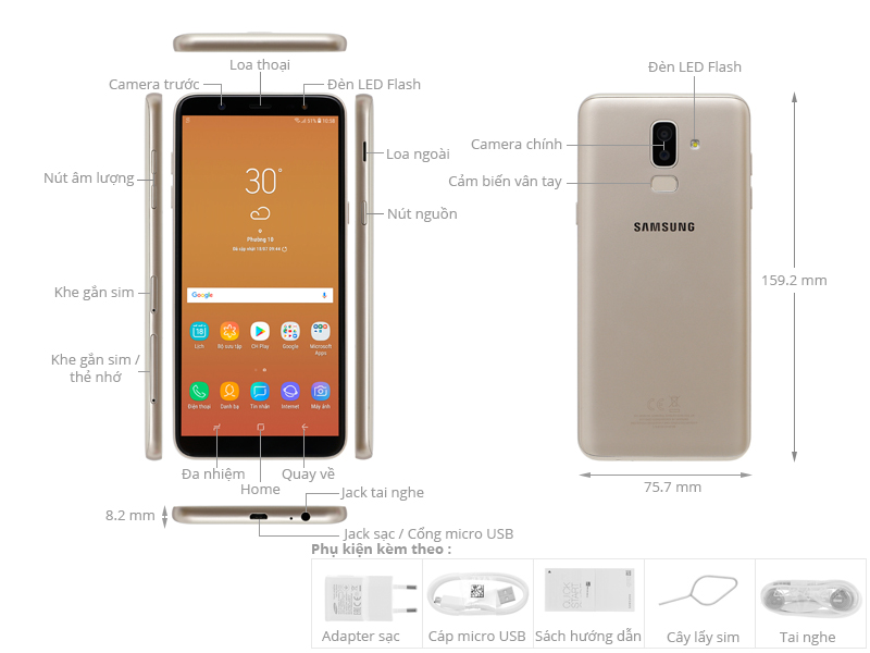 Samsung Galaxy J8 (J810) (Pruple)- 6.0Inch/ 32Gb/ 2 sim