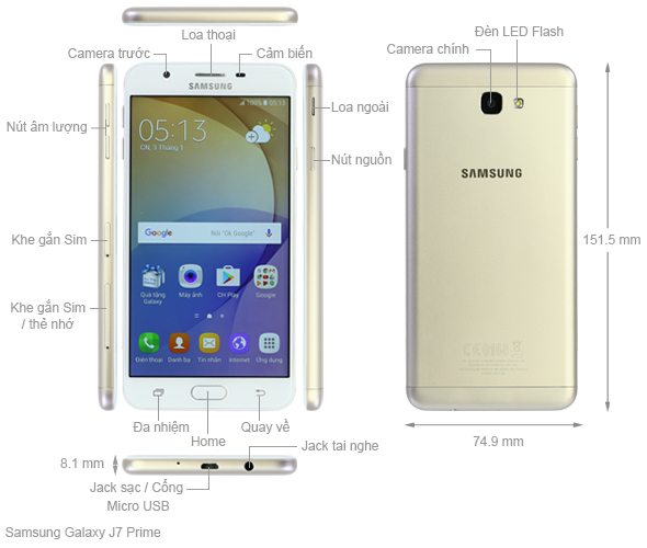 Samsung Galaxy J7 Prime Xanh Dương