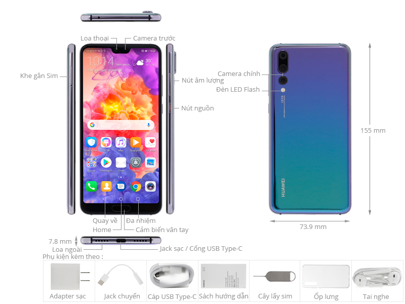 Huawei P20 Pro - 3 camera, cấu hình khủng | Điện máy 