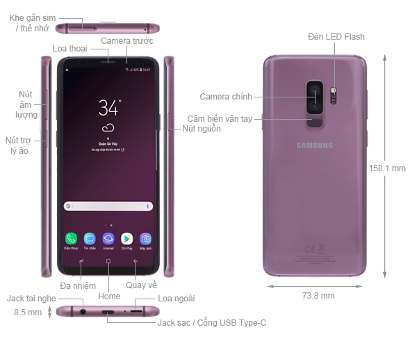 Samsung Galaxy S9+ 128GB đen