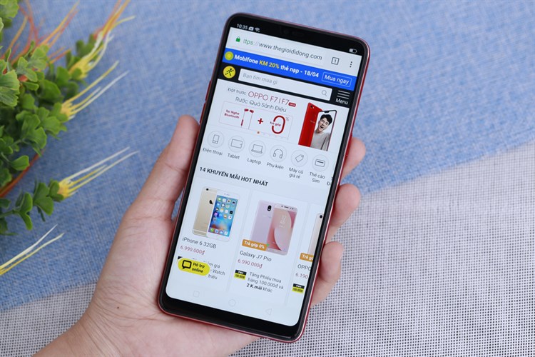 Điện thoại OPPO F7 Màu Đỏ