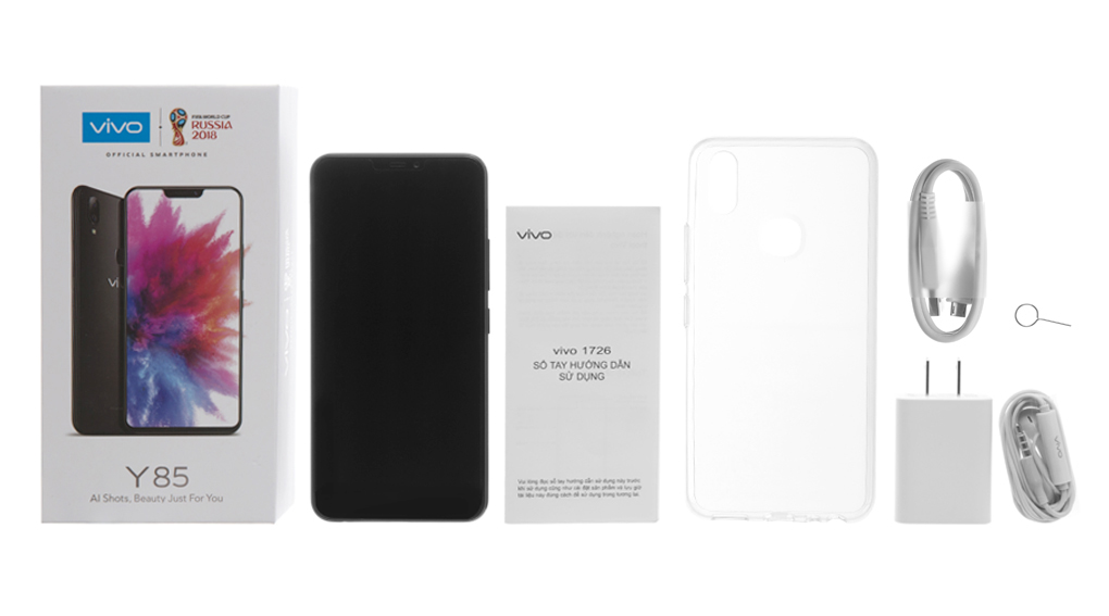 Bộ sản phẩm gồm: Hộp, Tai nghe, Sách hướng dẫn, Cáp, Cây lấy sim