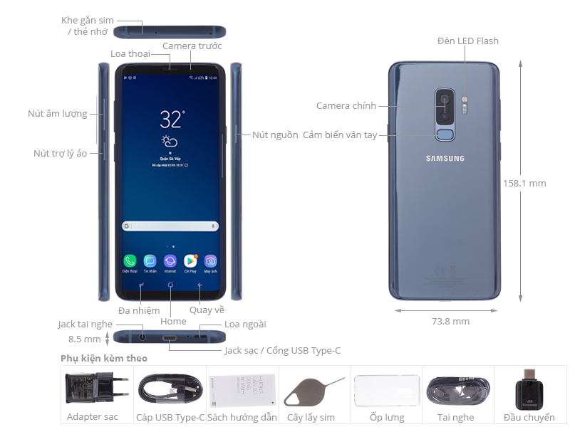 Samsung Galaxy S9+ 64GB (Xanh san hô)